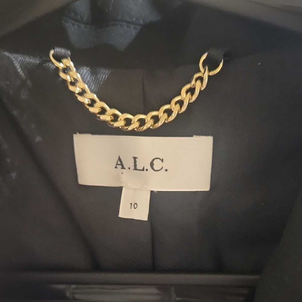 A.L.C. Black Blazer with Gold Accents - Picture 2 of 7